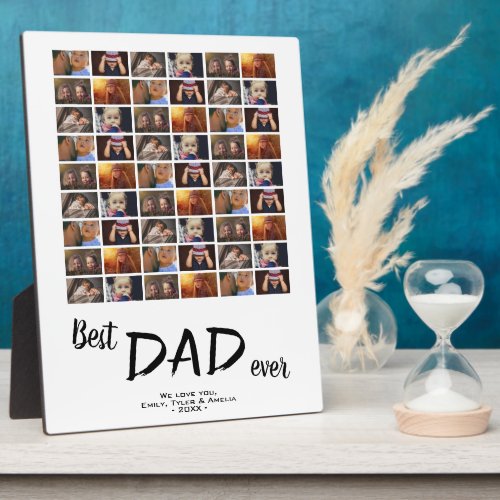 Best Dad 6 Photo Collage Family Photo  Plaque - Best Dad 6 Photo Collage Family Photo plaque. Add 6 photos of the family and your names. This personalized photo plaque is a perfect keepsake gift for a dad for Father`s Day, birthday or Christmas.