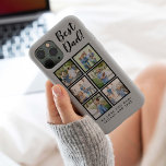 Best Dad! 6 Photo Collage Modern Light Grey iPhone 15 Case<br><div class="desc">Best dad script font with 6 family photo slots along with a custom message for your number 1 Dad.</div>