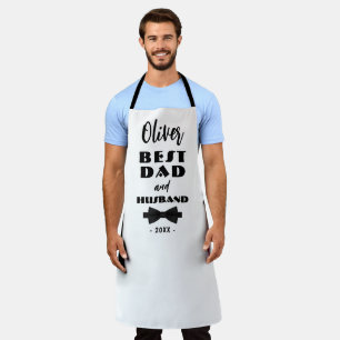 Best Dad and Husband Black Tie Elegant  Apron