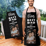 Best Dad and Husband Family Photo Keepsake Black Apron<br><div class="desc">Best Dad and Husband Family Photo Keepsake Black Apron. Add a photo,  dad's name and any text. A lovely keepsake for a father and husband. Gift for Father's day,  birthday or Christmas.</div>