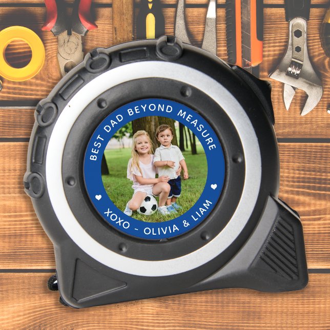 Best DAD Beyond Measure Cute Personalized Photo Tape Measure (Creator Uploaded)