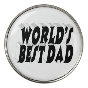 Best Dad black 3d text Golf Ball Marker