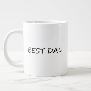 Best Dad black and white minimalist modern Giant Coffee Mug