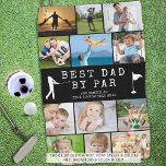 BEST DAD BY PAR 12 Photo Collage Personalized Golf Towel<br><div class="desc">Create a unique photo memory golf towel for the golfer Dad utilizing this easy-to-upload photo collage template with 12 pictures with the suggested funny golf saying BEST DAD BY PAR and personalized with name()s or your custom text in white against an editable black background color. CHANGES: You can change the...</div>