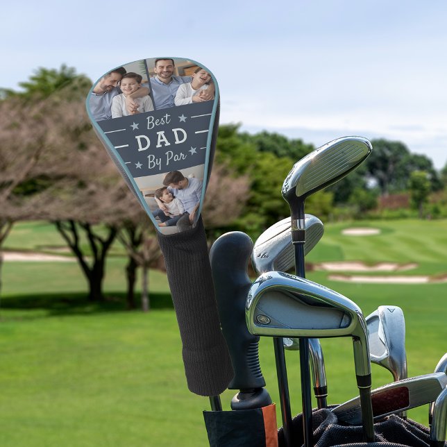 Best Dad By Par | 3 Photo Golf Head Cover (Creator Uploaded)