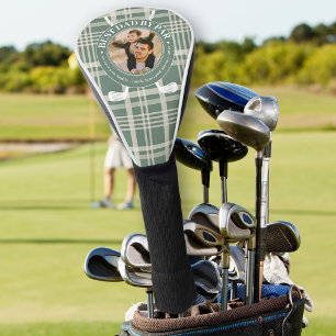 Best Dad By Par Buffalo Plaid Fathers Day Photo Golf Head Cover