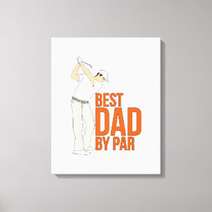 Best Dad By Par Canvas Print
