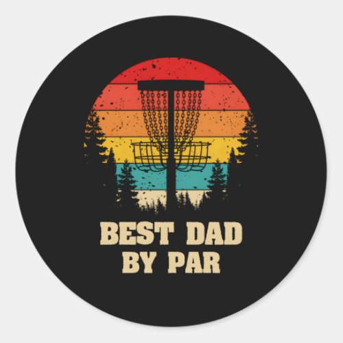 Best Dad By Par Classic Round Sticker