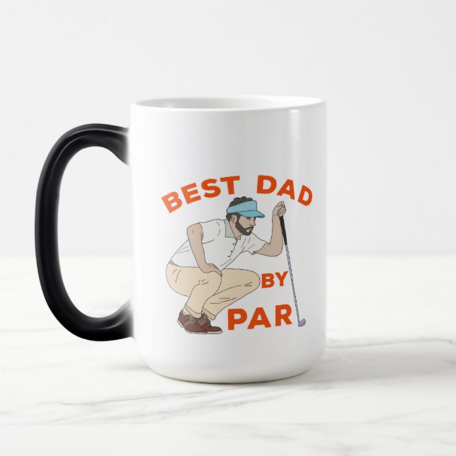 Best Dad By Par Color Morph Mug (Left)