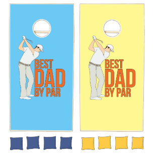 Best Dad By Par Cornhole Set