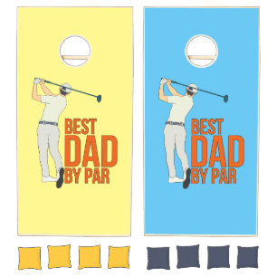 Best Dad By Par Cornhole Set