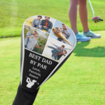 Best Dad by Par Custom 4 Photo Father's day  Golf Head Cover