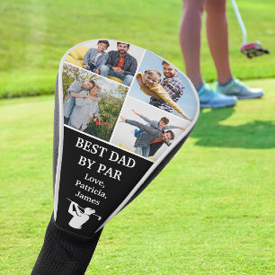 Best Dad by Par Custom 4 Photo Father's day  Golf Head Cover