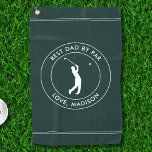 Best Dad By Par Custom Golfer Name Personalized Golf Towel<br><div class="desc">Customize the text, and easily create your personalized golf towel. Click EDIT DESIGN, then click EDIT BACKGROUND to change the background color. You can TRANSFER this DESIGN on other Zazzle products and adjust it to fit most of the Zazzle items. Standard Studio designs are made in high-resolution graphics for a...</div>