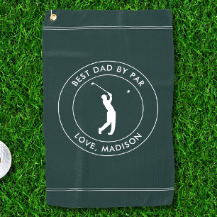 Best Dad By Par Custom Golfer Name Personalized Golf Towel