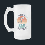 Best Dad By Par Custom Keepsake Frosted Glass Beer Mug<br><div class="desc">Retro Best Grandpa By Par design you can customize for the recipient of this cute golf theme design. Perfect gift for Father's Day or grandfather's birthday. The text "DAD" can be customized with any dad moniker by clicking the "Personalize" button above</div>