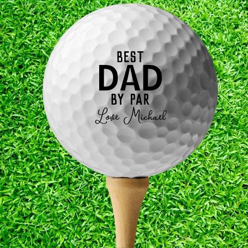 Best Dad By Par Custom Name Fathers Day Golf Balls