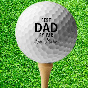 Best Dad By Par Custom Name Father's Day Golf Balls