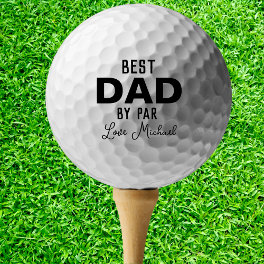 Best Dad By Par Custom Name Father's Day Golf Balls