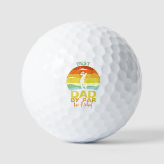 Best Dad By Par Custom Name Father's Day Golf Balls