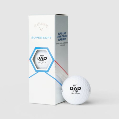 Best Dad By Par Custom Name Fathers Day  Golf Balls