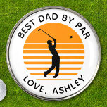 Best Dad By Par Custom Name Text Personalized Golf Ball Marker<br><div class="desc">Customize the text, and easily create your personalized golf ball marker. You can TRANSFER this DESIGN on other Zazzle products and adjust it to fit most of the Zazzle items. Standard Studio designs are made in high-resolution graphics for a professional print. Thank you for choosing our designs and stopping by...</div>