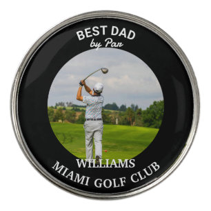 Best DAD By Par Custom Photo Father's Day  Golf Ball Marker