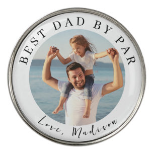 Best Dad By Par Custom Photo Golf Ball Marker