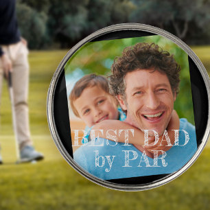 Best Dad by Par custom photo Golf Ball Marker