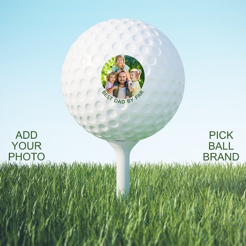 Best Dad By Par Custom Photo Golf Balls