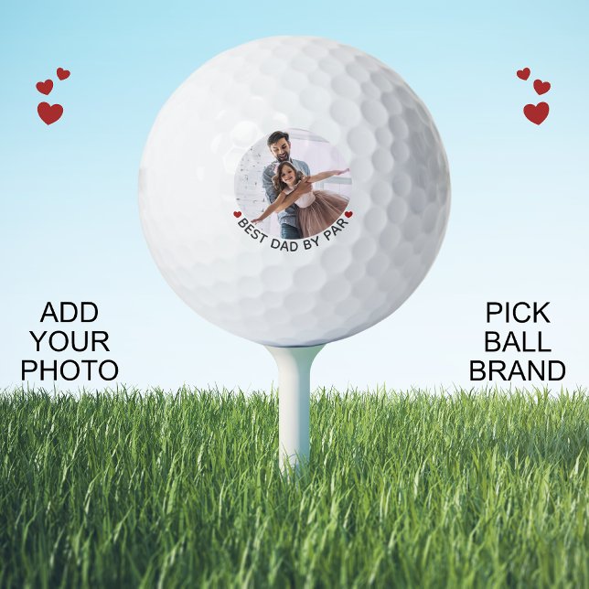 Best Dad By Par Custom Photo Golf Balls (Creator Uploaded)