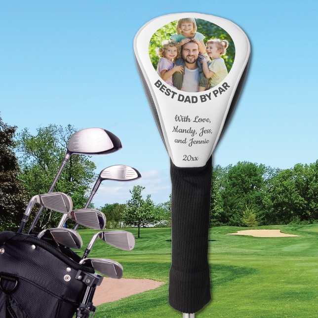 Best Dad By Par Custom Photo Golf Head Cover (Creator Uploaded)