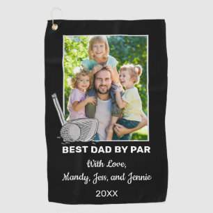 Best Dad By Par Custom Photo Golf Towel