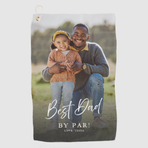 Best Dad By Par Custom Photo Keepsake Golf Towel