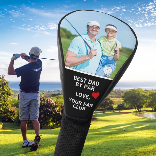 Best Dad By Par Custom Photo Personalized Golf Head Cover (Creator Uploaded)