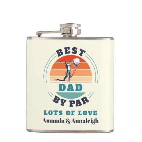 Best Dad By Par Custom Retro From Daughters Golf Flask