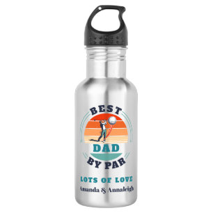 Best Dad By Par Custom Retro From Daughters Golf Stainless Steel Water Bottle