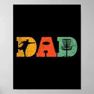 Best Dad By Par Disc Golf Dad Flying Disc Golfers Poster