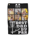 best dad by par disc golf frisbee Custom 6 Photo Golf Towel
