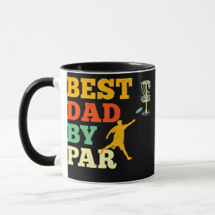 Best Dad By Par Disc Golf Lover Frisbee Golfing Mug