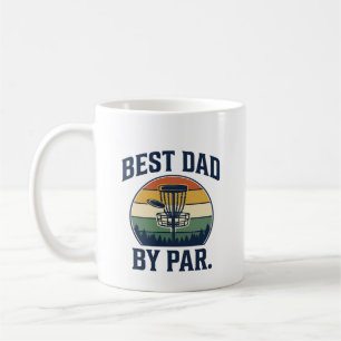 Best Dad By Par Disc Golf Vintage Sunset Design_1 Coffee Mug