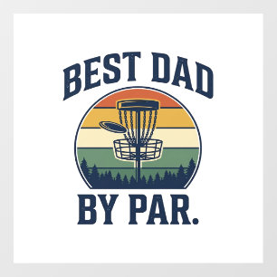 Best Dad By Par Disc Golf Vintage Sunset Design_1 Floor Decals
