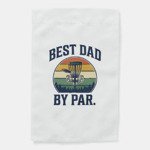 Best Dad By Par Disc Golf Vintage Sunset Design_1 Garden Flag