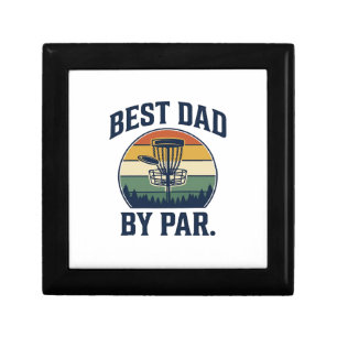 Best Dad By Par Disc Golf Vintage Sunset Design_1 Gift Box