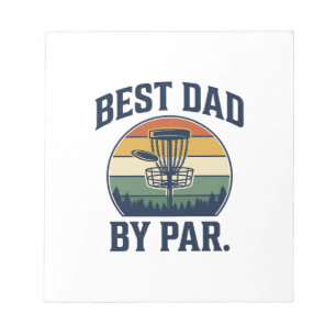 Best Dad By Par Disc Golf Vintage Sunset Design_1 Notepad