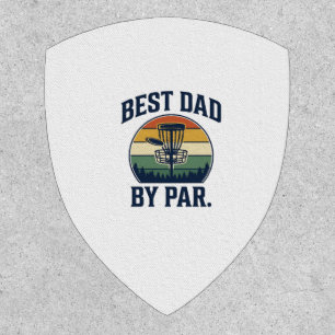 Best Dad By Par Disc Golf Vintage Sunset Design_1 Patch