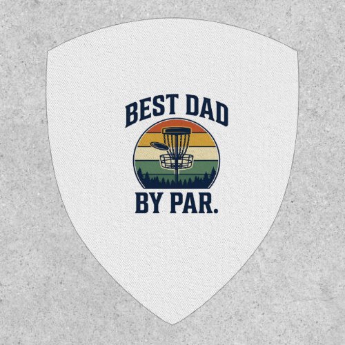 Best Dad By Par Disc Golf Vintage Sunset Design_1 Patch