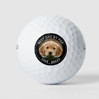 Best Dad By Par Dog Dad Personalized Photo Custom Golf Balls