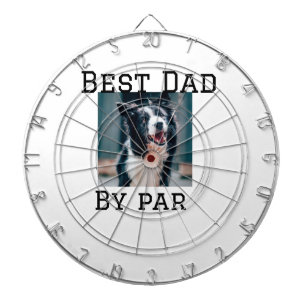 Best dad by par dog pet photo modern simple. dart board
