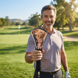 Best Dad By Par Dog Photo Golf Head Cover